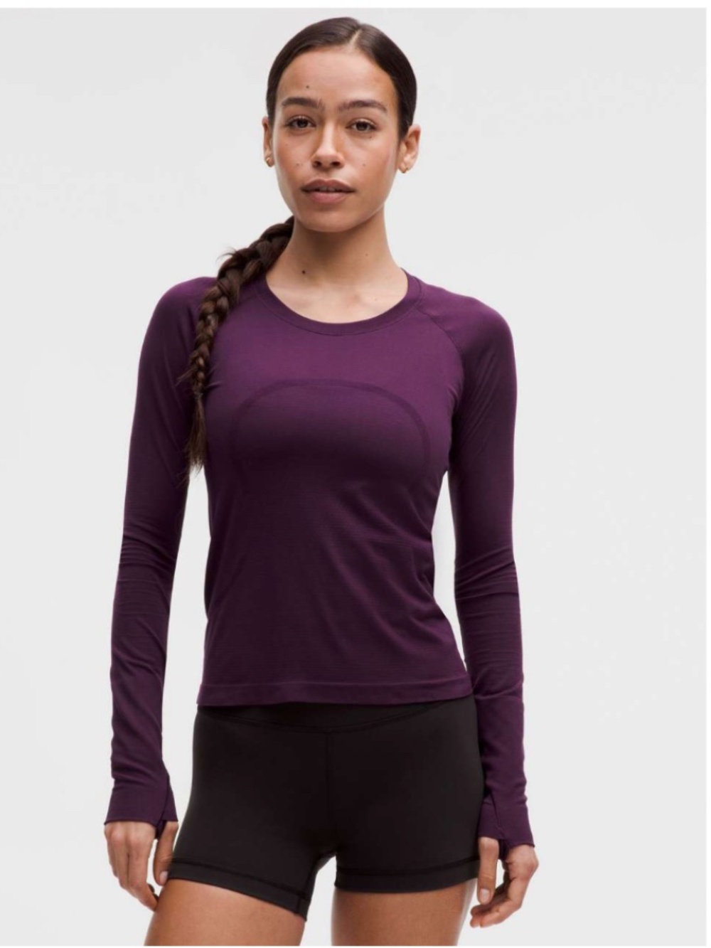 Lululemon Swiftly Tech Long-Sleeve Shirt 2.0 *Waist Length Dramatic Magenta 8
